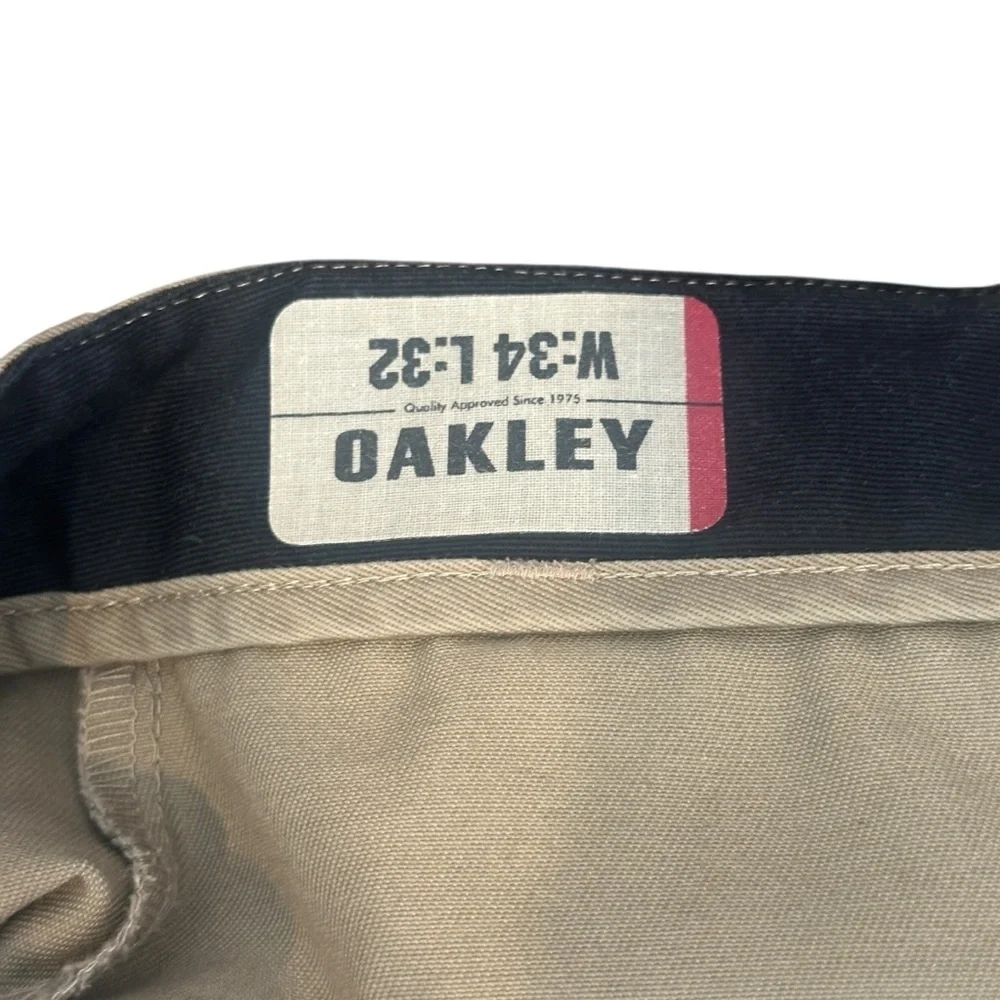 VTG ‘09 Oakley Forged Goods Loose Fit Work Pants Khaki Tan Men 34x32 Y2K Skate